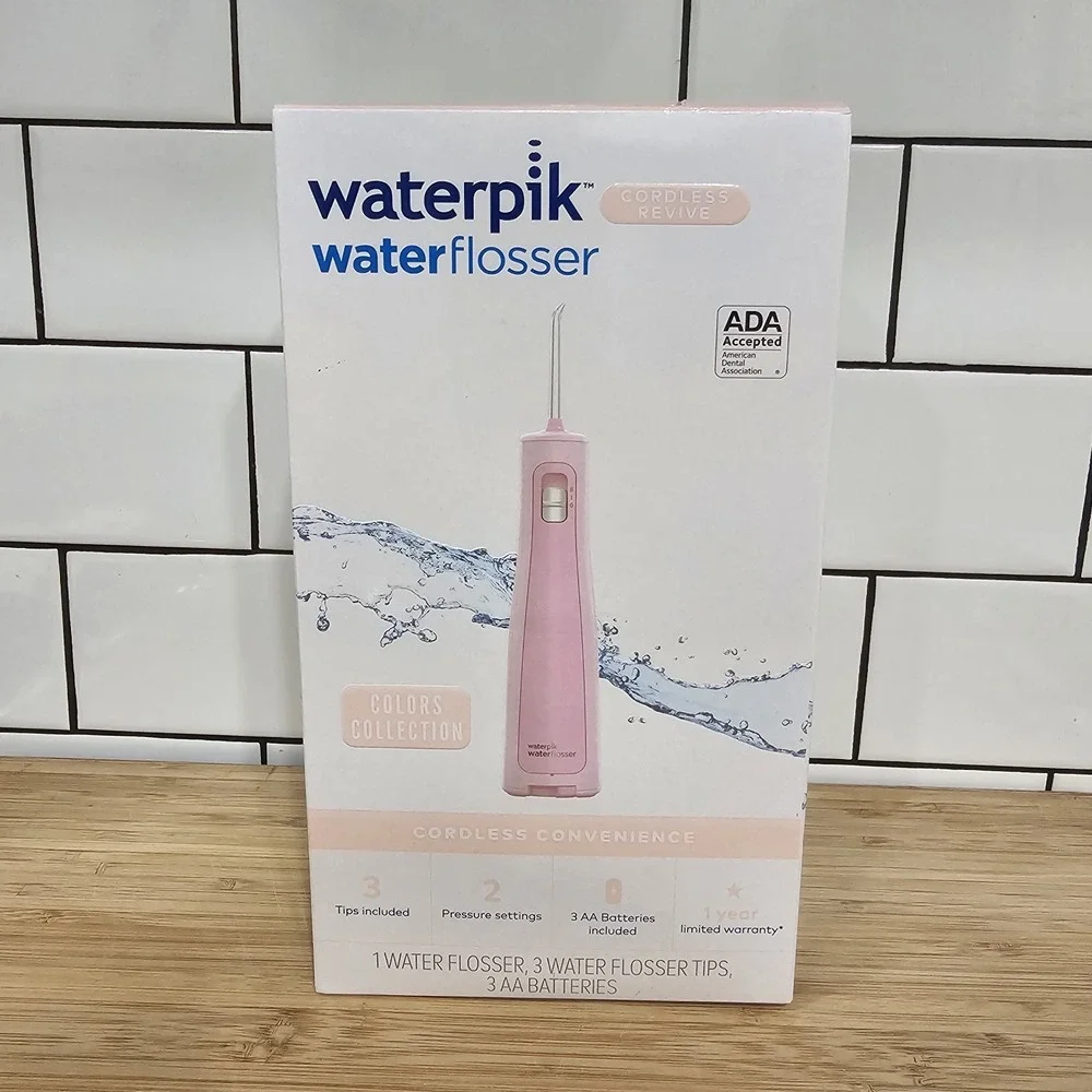 Waterpik Cordless Revive Waterflosser Pink Colors Collection New/ Sealed